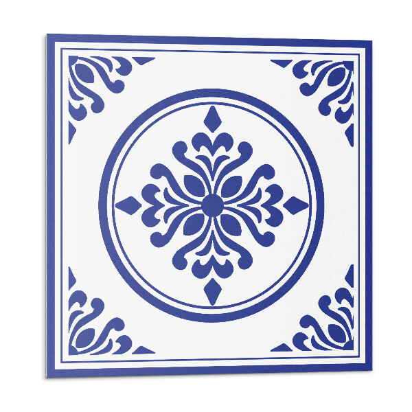 Öntapadós vinyl csempe Minta körökkel és virágokkal