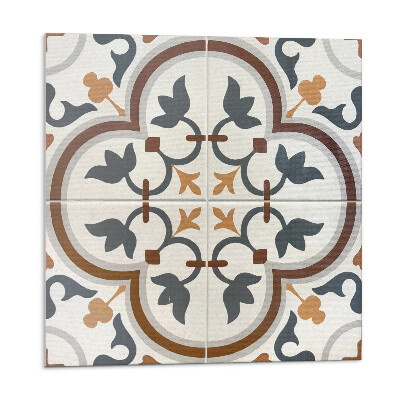 Öntapadós vinyl csempe Kockás virágmintás