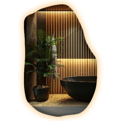 Szokatlan forma tükör led világítással