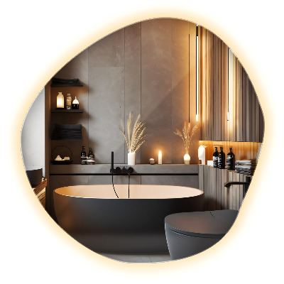 Szabálytalan tükör led felhő alakban