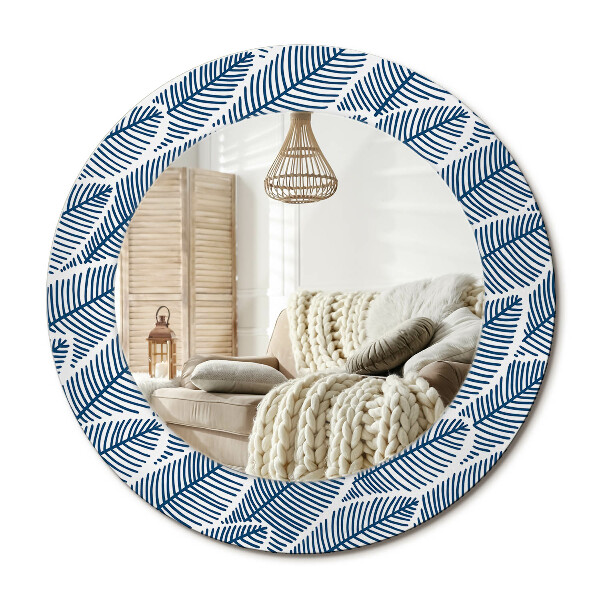 Kerek design tükör Levelek