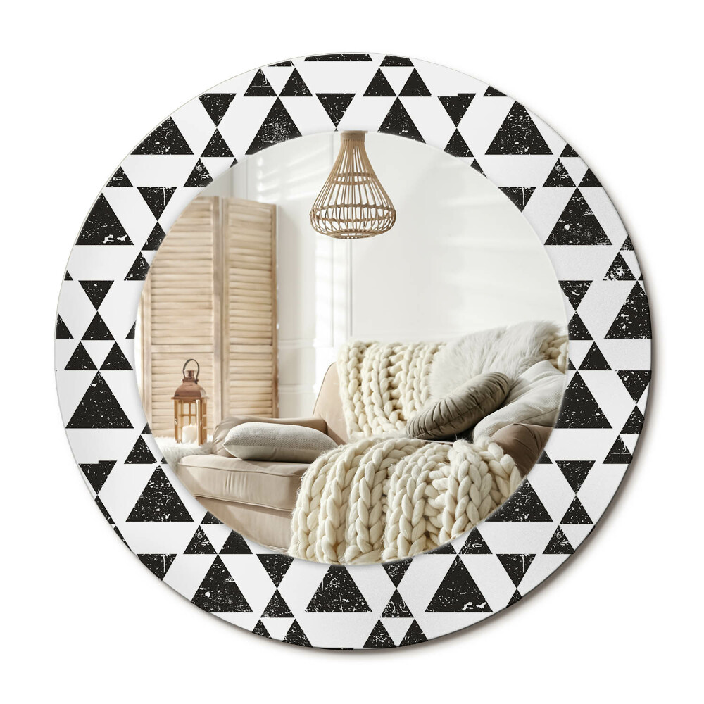 Kerek design tükör Geometrikus háromszögek