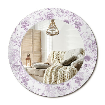 Kerek dekor tükör Koponyák