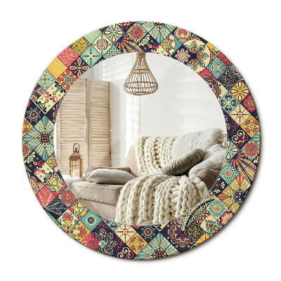 Kerek dekor tükör Patchwork csempe