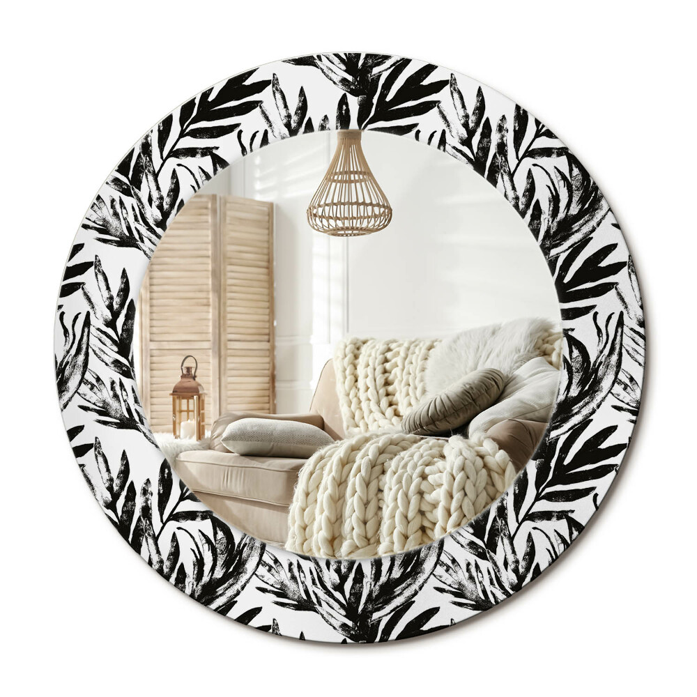 Kerek dekor tükör Monstera