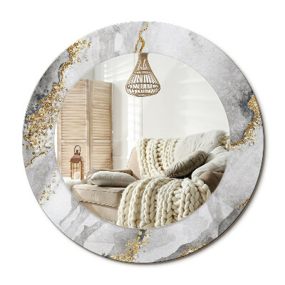 Kerek tükör dekoráció Márvány minta