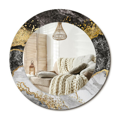 Kerek design tükör Loft márvány