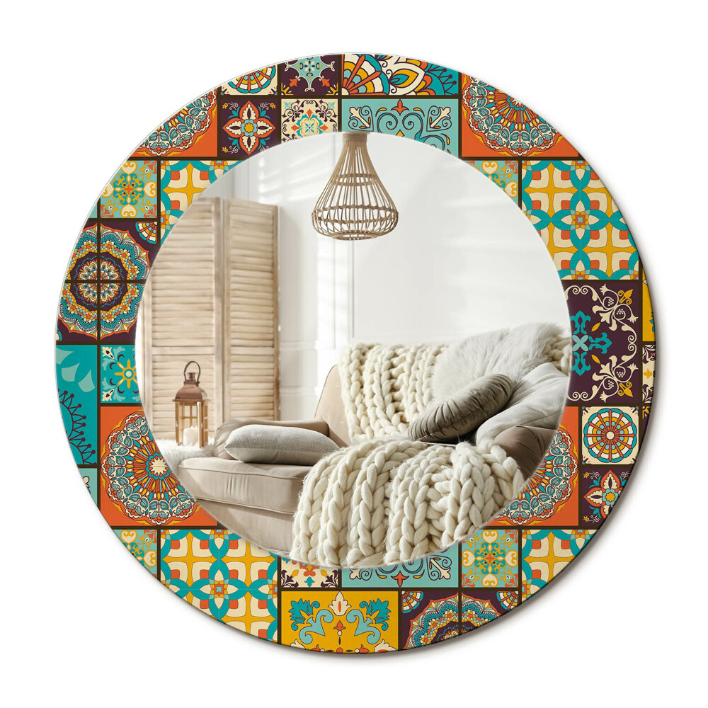 Kerek tükör dekoráció Arab minta