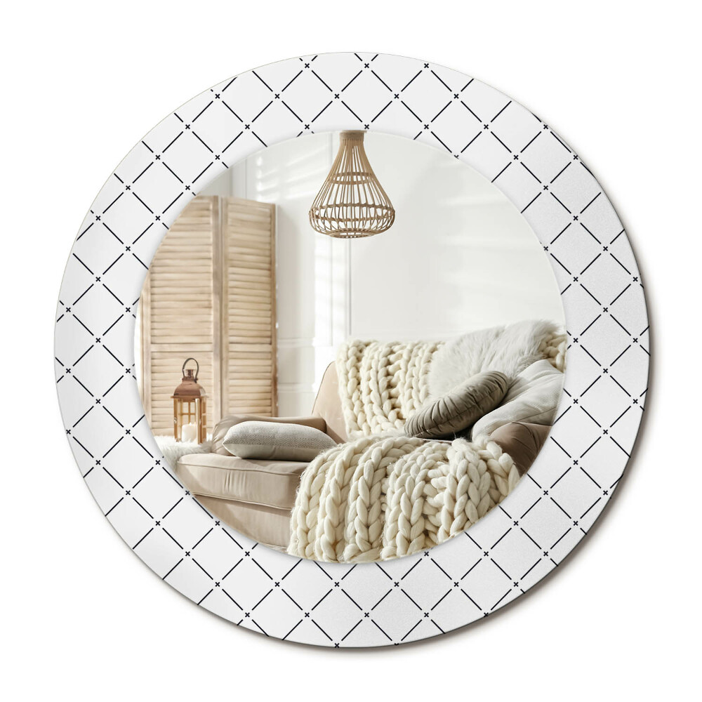 Kerek dekor tükör Keresztirányú vonalak