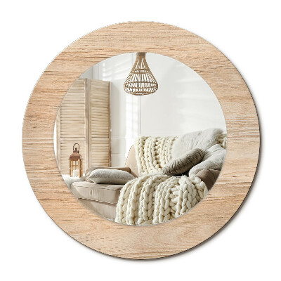 Kerek design tükör Fa