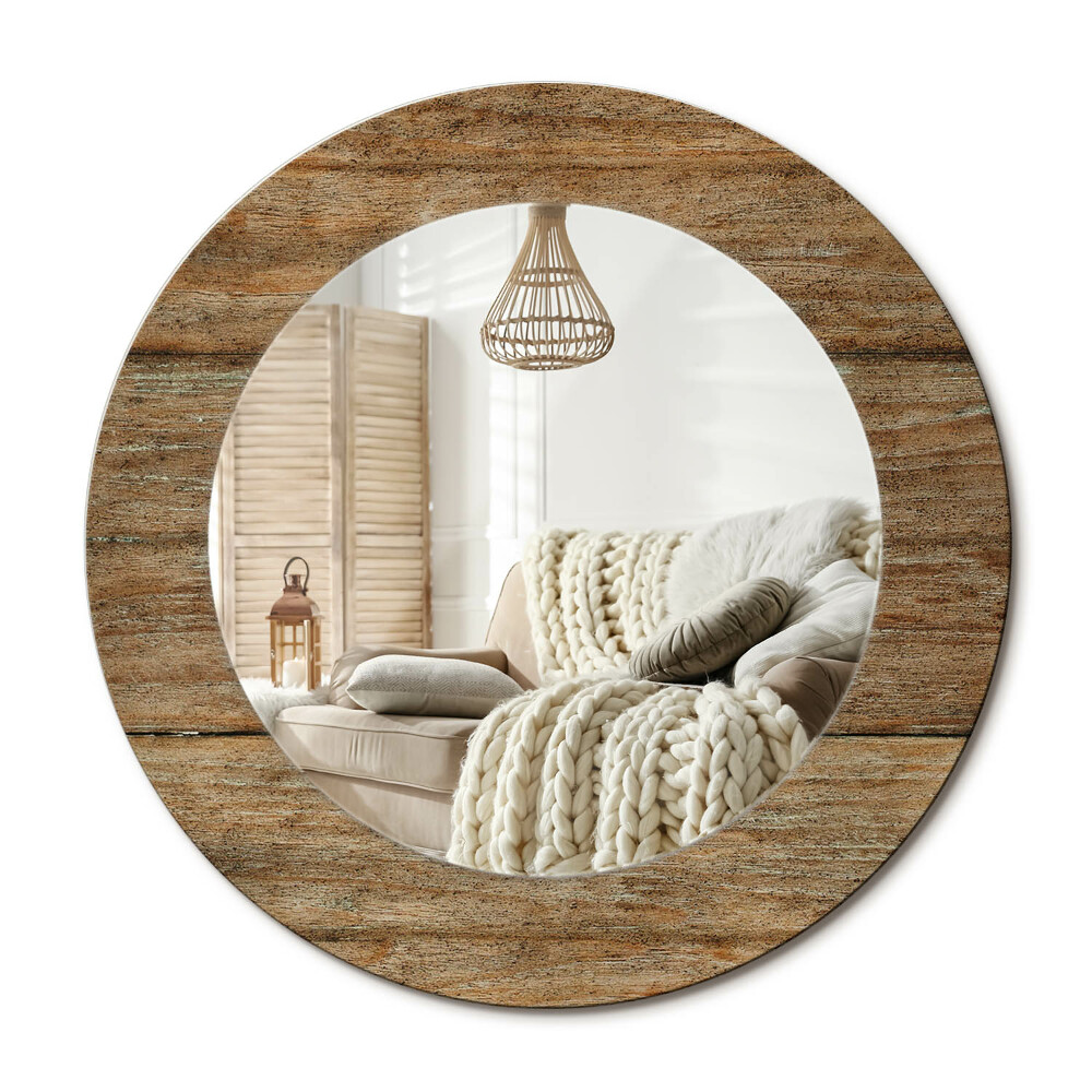 Kerek dekor tükör Régi fa