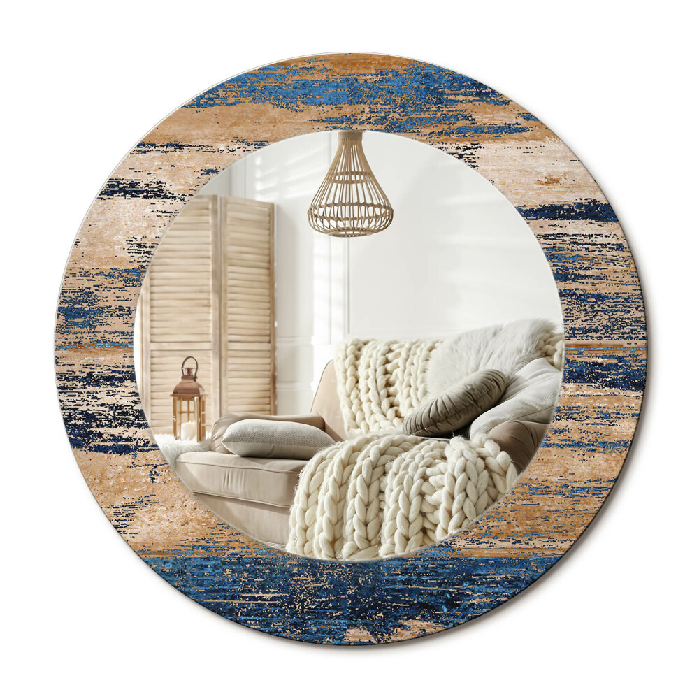 Kerek design tükör Absztrakt fa