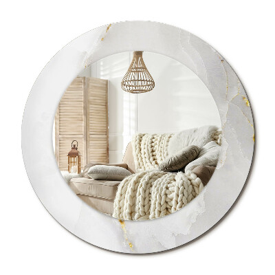 Kerek design tükör Fényes márvány