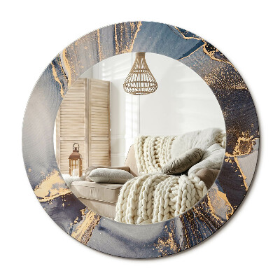 Kerek tükör dekoráció Absztrakt festékek