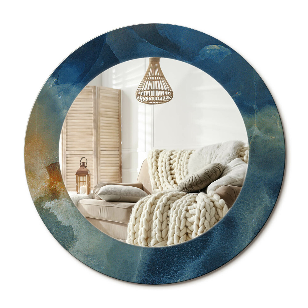 Kerek design tükör Márvány onyx
