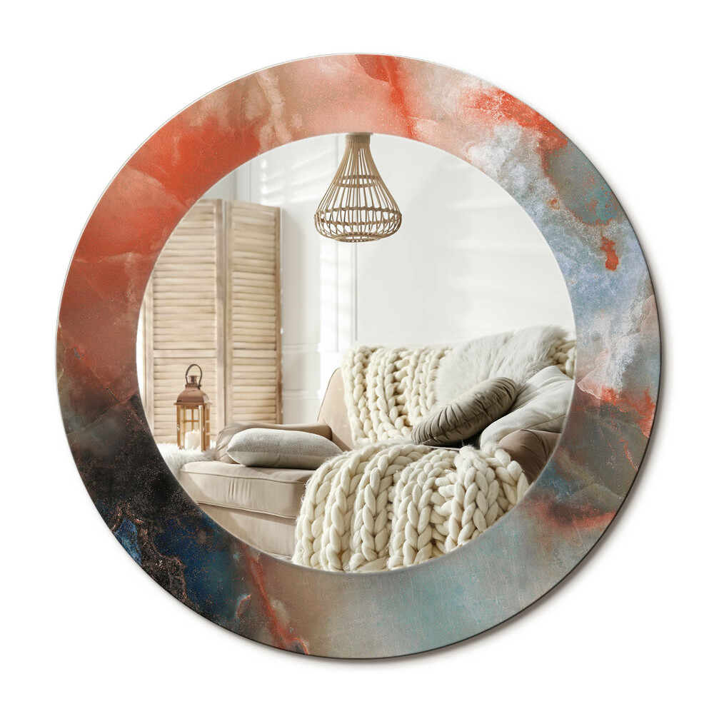 Kerek tükör dekoráció Onyx golyók