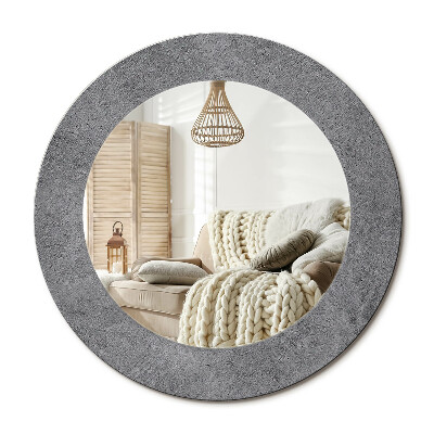 Kerek design tükör Beton textúra