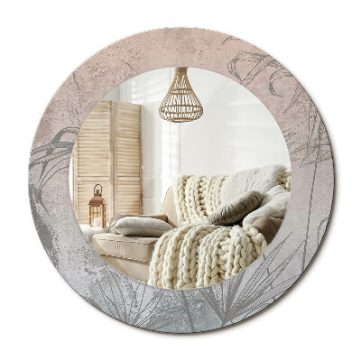 Kerek tükör dekoráció Trópusi virágok