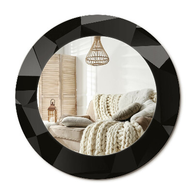 Kerek design tükör Absztrakt fekete