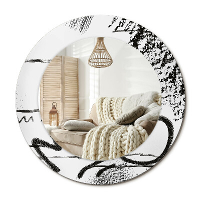 Kerek dekor tükör Graffiti minta