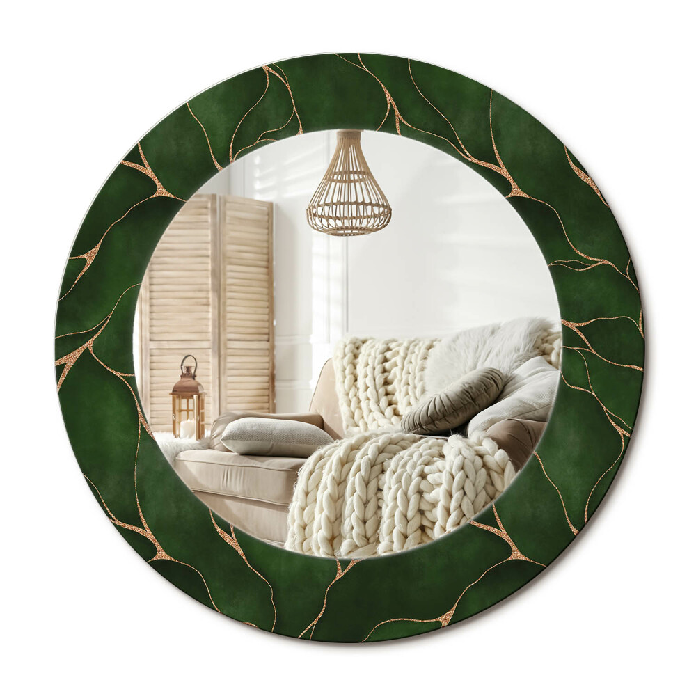 Kerek dekor tükör Absztrakt levél