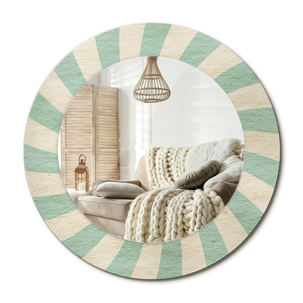 Kerek design tükör Retro pasztell minta