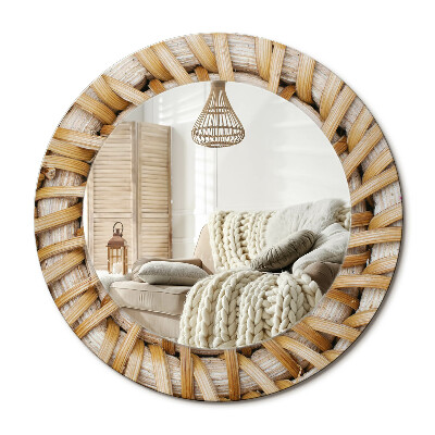 Kerek design tükör Fonott