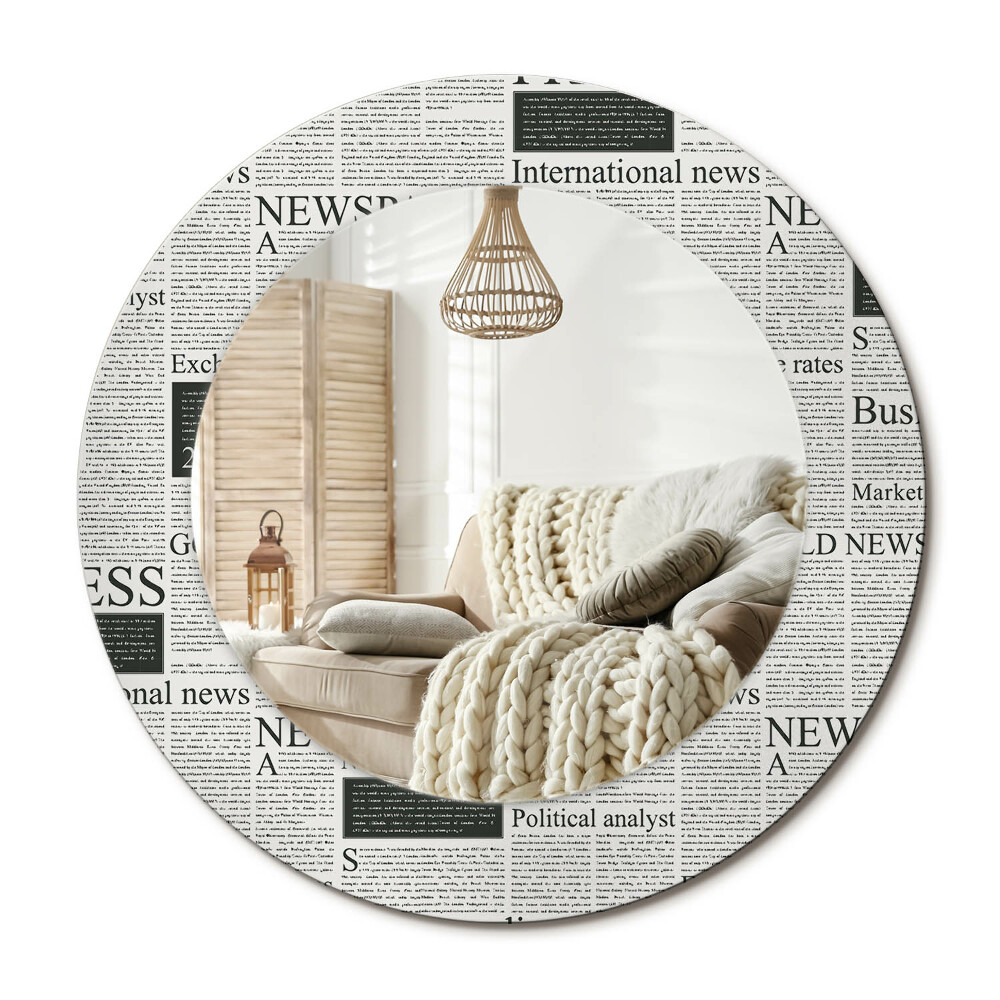 Kerek dekor tükör Újság