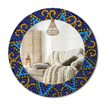 Kerek tükör dekoráció Karneváli minta