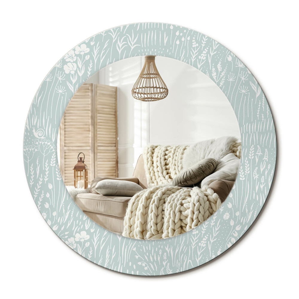 Kerek design tükör Csiga a réten