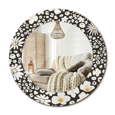 Kerek dekor tükör Százszorszépek