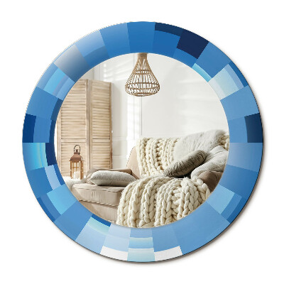 Kerek design tükör Absztrakt kék