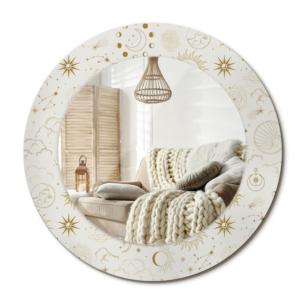Kerek design tükör Misztikus minta