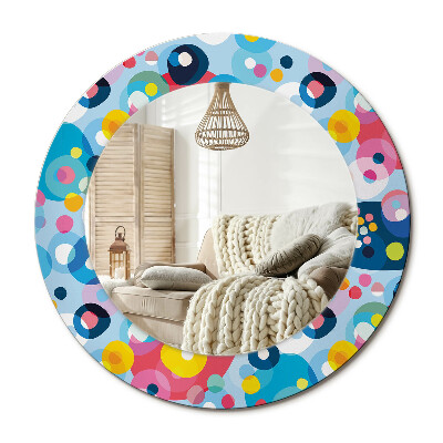 Kerek design tükör Színes körök