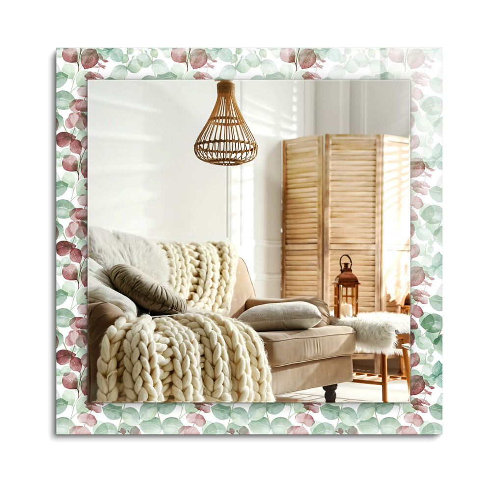 Téglalap tükör fali dísz Akvarell levelek