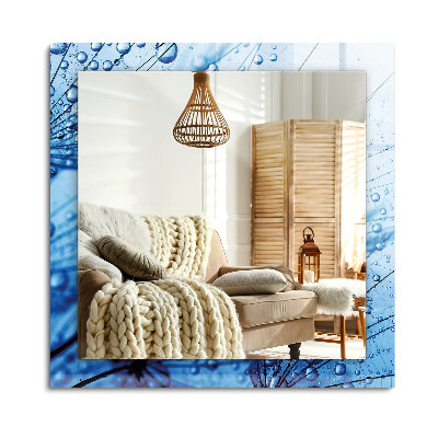 Téglalap tükör díszítéssel Csepp a pitypangon