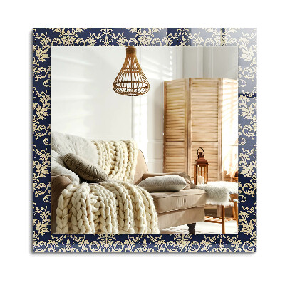 Téglalap dísztükör Viktoriánus tapéta minta