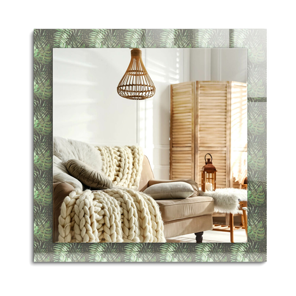 Téglalap dísztükör Trópusi növények levelei