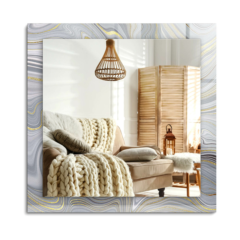 Téglalap dísztükör Absztrakt márvány minták