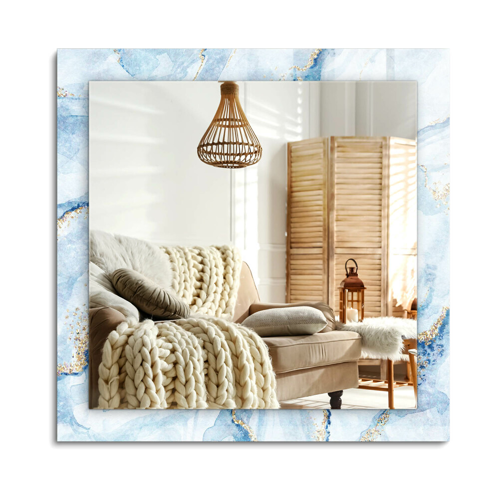 Téglalap tükör fali dísz Absztrakt márvány minta