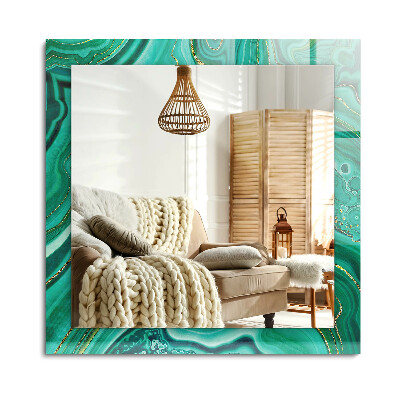 Téglalap díszes tükör Absztrakt zöld textúra