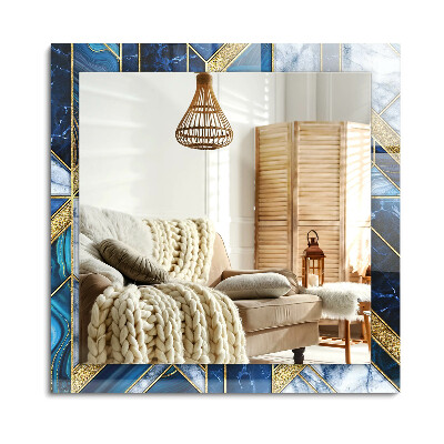 Téglalap tükör díszítéssel Absztrakt geometriai mozaik