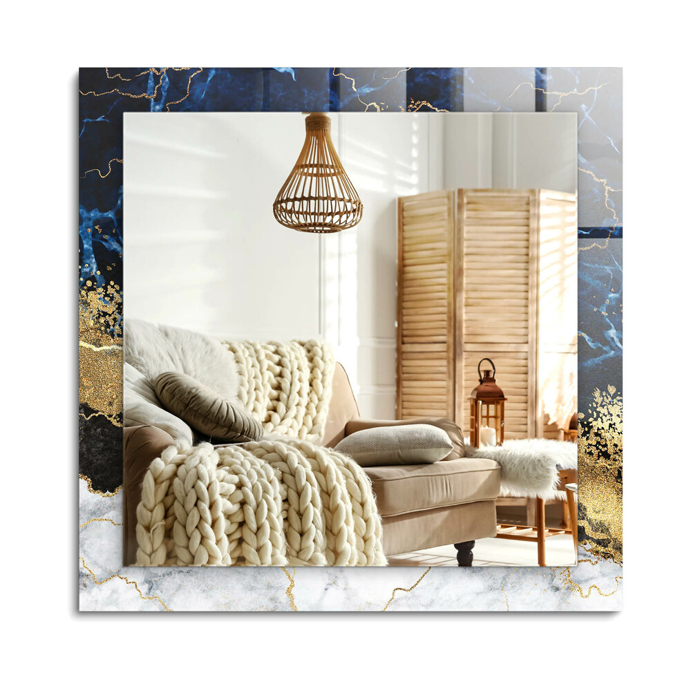 Téglalap tükör fali dísz Márvány absztrakció