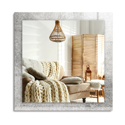 Téglalap tükör fali dísz Betonfal textúra