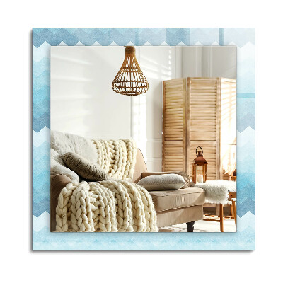 Téglalap díszes tükör Cikcakk gradiens minta