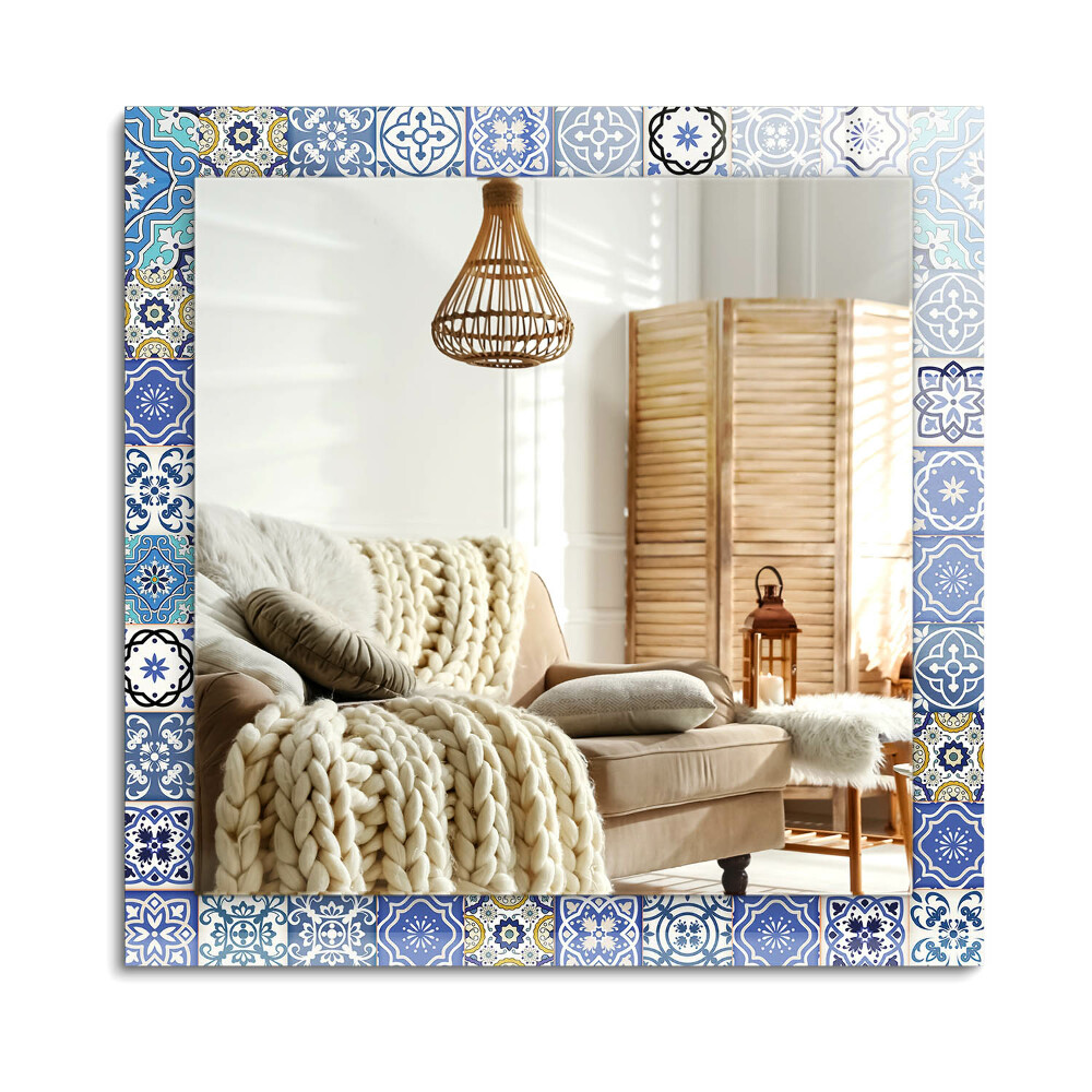 Téglalap tükör díszítéssel Marokkói minták