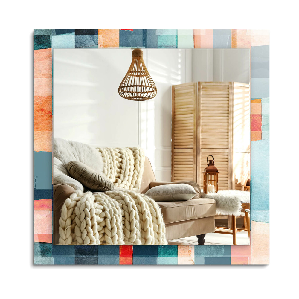 Téglalap tükör díszítéssel Színes absztrakt téglalapok