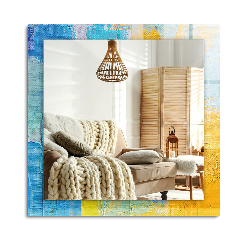 Téglalap díszes tükör Absztrakt olajfestmény