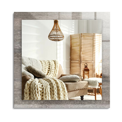 Téglalap tükör díszítéssel Fa tábla textúra