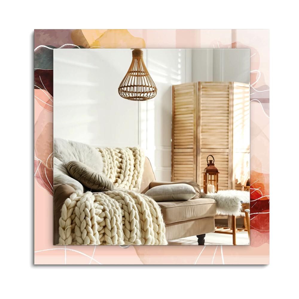 Téglalap tükör díszítéssel Absztrakt virág minták